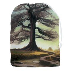 Nature Outdoors Cellphone Wallpaper Background Artistic Artwork Starlight Book Cover Wilderness Land Drawstring Pouch (3xl) by Posterlux