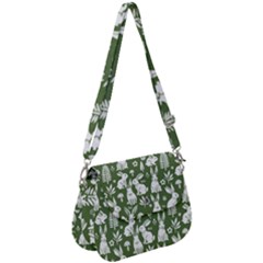 Easter Bunny Pattern Saddle Handbag by Valentinaart