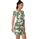 Easter bunny pattern Fitted Knot Split End Bodycon Dress View3