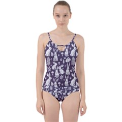 Easter Bunny Pattern Cut Out Top Tankini Set by Valentinaart
