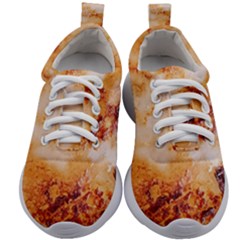 Burnt Paper Texture Print Design Kids Athletic Shoes by dflcprintsclothing