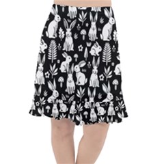 Easter Bunny Pattern Fishtail Chiffon Skirt by Valentinaart