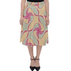 Abstract Pattern Design Scrapbooking Classic Midi Skirt by Paksenen