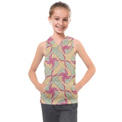 Abstract Pattern Design Scrapbooking Kids  Sleeveless Hoodie by Paksenen
