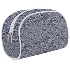 Blue Black Snake Pattern Make Up Case (medium) by DinkovaArt