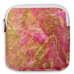 Acid Green Blend Mini Square Pouch by kaleidomarblingart