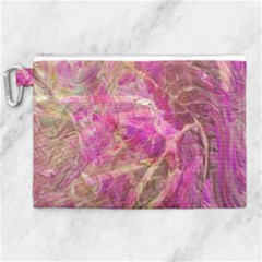 Pink Blend Canvas Cosmetic Bag (xl) by kaleidomarblingart