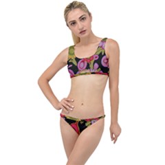 Mid Century Retro Floral 1970s 1960s Pattern 70 The Little Details Bikini Set by violetheavensky
