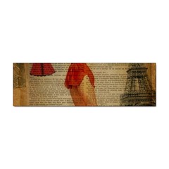 Vintage Newspaper Print Sexy Hot Gil Elvgren Pin Up Girl Paris Eiffel Tower Western Country Naughty  Bumper Sticker 10 Pack by chicelegantboutique