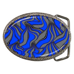 Foolish Movements Blue Belt Buckle (oval) by ImpressiveMoments