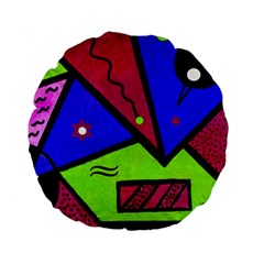 Modern Art 15  Premium Round Cushion  by Siebenhuehner