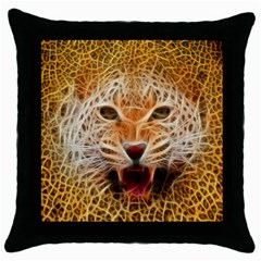 Jaguar Electricfied Black Throw Pillow Case by masquerades