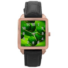 Magic Balls Rose Gold Leather Watch  by Siebenhuehner