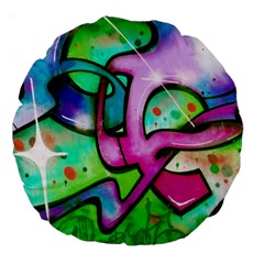Graffity 18  Premium Round Cushion  by Siebenhuehner