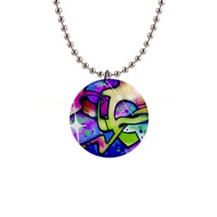 Graffity Button Necklace by Siebenhuehner