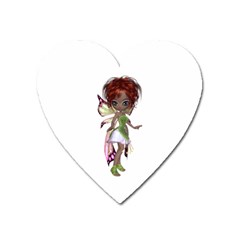 Fairy Magic Faerie In A Dress Magnet (heart) by goldenjackal