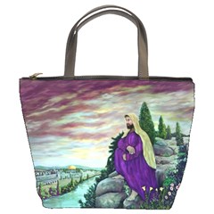 Jesus Overlooking Jerusalem - Ave Hurley - Artrave - Bucket Handbag by ArtRave2