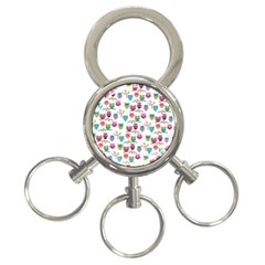 Happy Owls 3-ring Key Chain by Ancello