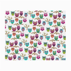 Happy Owls Glasses Cloth (small, Two Sided) by Ancello