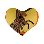 Embracing The Moon 16  Premium Heart Shape Cushion  Front