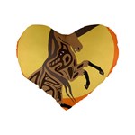 Embracing The Moon 16  Premium Heart Shape Cushion  Back