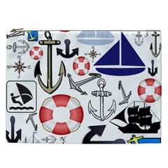 Nautical Collage Cosmetic Bag (xxl) by StuffOrSomething