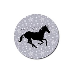 Unicorn On Starry Background Drink Coasters 4 Pack (round) by StuffOrSomething