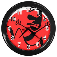 Running Man Wall Clock (black) by StuffOrSomething