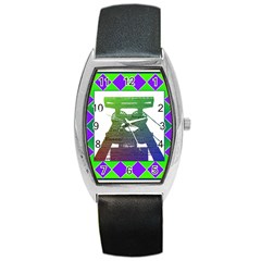 Mine Tonneau Leather Watch by Siebenhuehner