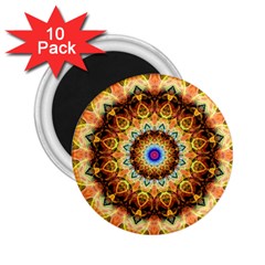 Ochre Burnt Glass 2 25  Button Magnet (10 Pack) by Zandiepants