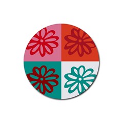 Flower Drink Coasters 4 Pack (round) by Siebenhuehner
