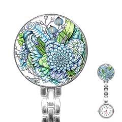 Peaceful Flower Garden 2 Stainless Steel Nurses Watch by Zandiepants