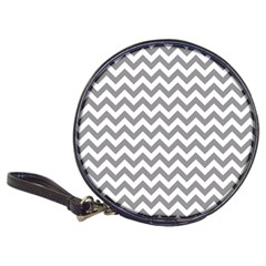 Grey And White Zigzag Cd Wallet by Zandiepants