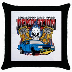 Demolition Derby Throw Pillow Case (black) by MegaSportsFan