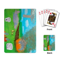 Atlantean Super Jet Crash 11,000 B C  Playing Cards Single Design by creationtruth