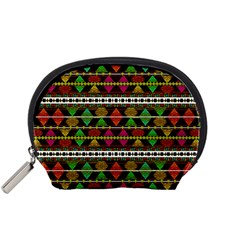 Aztec Style Pattern Accessories Pouch (small) by dflcprints