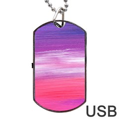 Abstract In Pink & Purple Dog Tag Usb Flash (two Sides) by StuffOrSomething