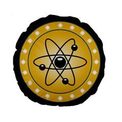 Atom Symbol 15  Premium Round Cushion  by StuffOrSomething