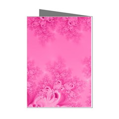 Soft Pink Frost Of Morning Fractal Mini Greeting Card (8 Pack) by Artist4God