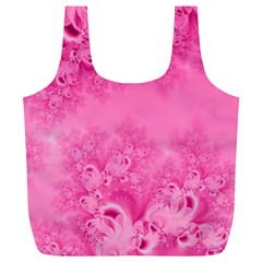 Soft Pink Frost Of Morning Fractal Reusable Bag (xl) by Artist4God