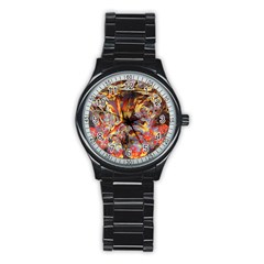 Abstract 4 Sport Metal Watch (black) by icarusismartdesigns