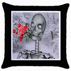 Looking Forward To Spring Black Throw Pillow Case by icarusismartdesigns