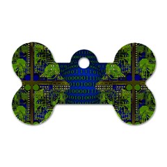Binary Communication Dog Tag Bone (two Sided) by StuffOrSomething