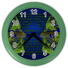 Binary Communication Wall Clock (color) by StuffOrSomething