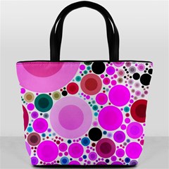 Bubble Gum Polkadot  Bucket Handbag by OCDesignss