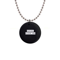 Vaping Kicks Ash Blk&wht  Button Necklace by OCDesignss