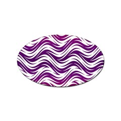 Purple Waves Pattern Sticker Oval (10 Pack) by LalyLauraFLM