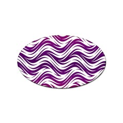 Purple Waves Pattern Sticker Oval (10 Pack) by LalyLauraFLM