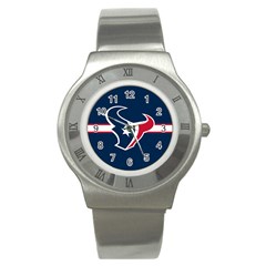 Houston Texans National Football League Nfl Teams Afc Stainless Steel Watch (slim) by SportMart