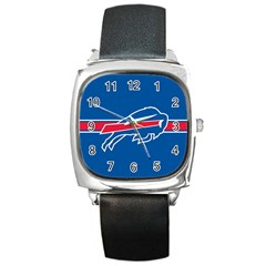 Buffalo Bills National Football League Nfl Teams Afc Square Leather Watch by SportMart